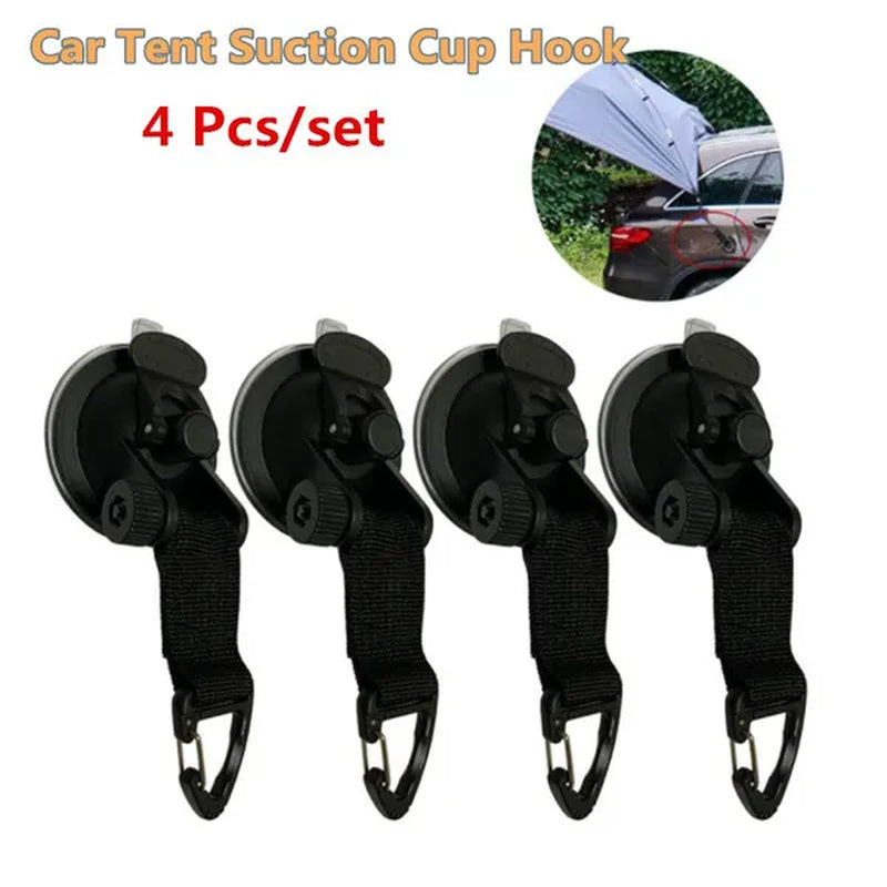 1/2/4Pcs/Set Outdoor Car Tent Suction Cup Universal Hook Tie down Camping Tarp as Car Side Awning Pool Tarpaulins Tents Securing Hook Suitable for Tesla Field Tent