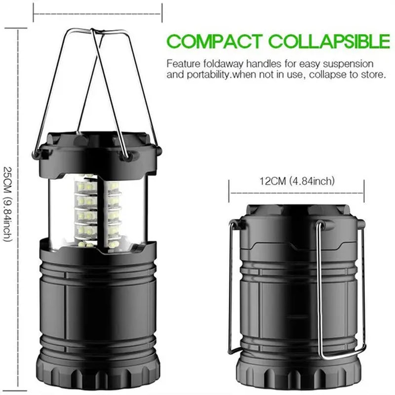 30 LED Portable Camping Lantern Battery Operated Torch Light Tent Lamp