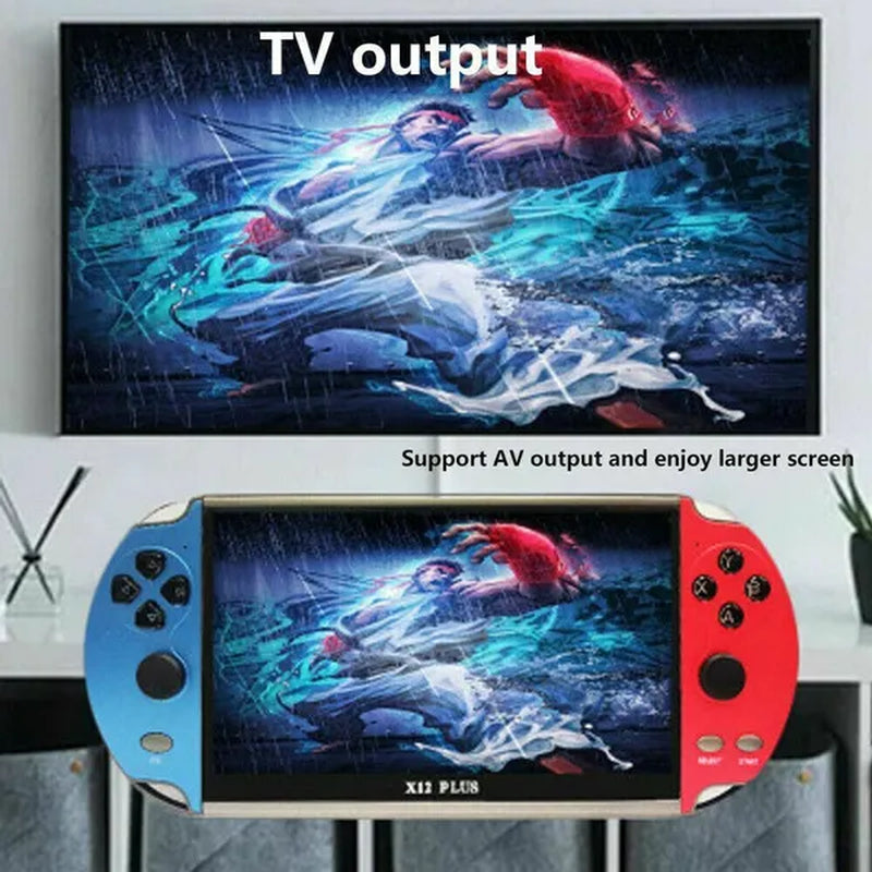Game Consoles - X12 plus 7" 16GB - X7 plus 5.1" 8GB - Retro Handheld Portable 10000 Games Video Console