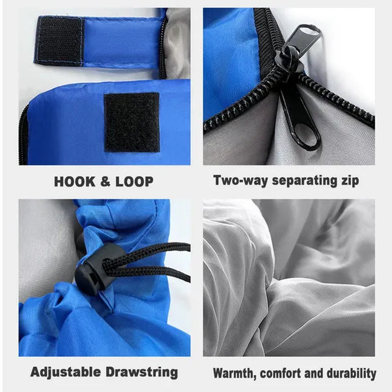 4 Season Camping Envelope Sleeping Bag Waterproof Ultralight Outdoor Hiking