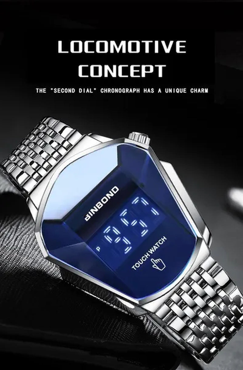 2022 Fashion Touch Screen LED Sport Brand Watch New Design 3D Glass Men Gold Wrist Digital Watches Man Clock Casual Wristwatch