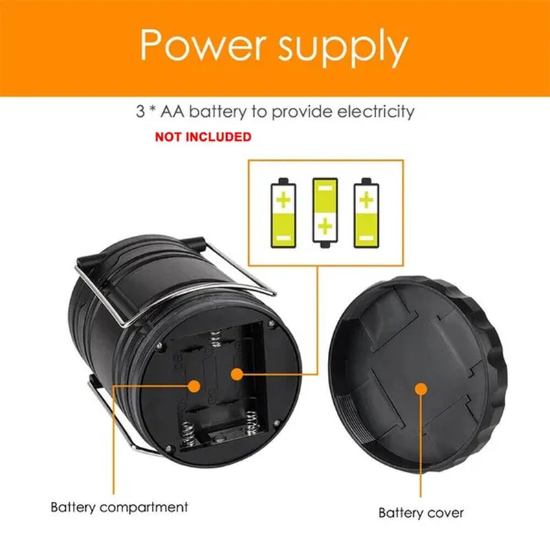 30 LED Portable Camping Lantern Battery Operated Torch Light Tent Lamp