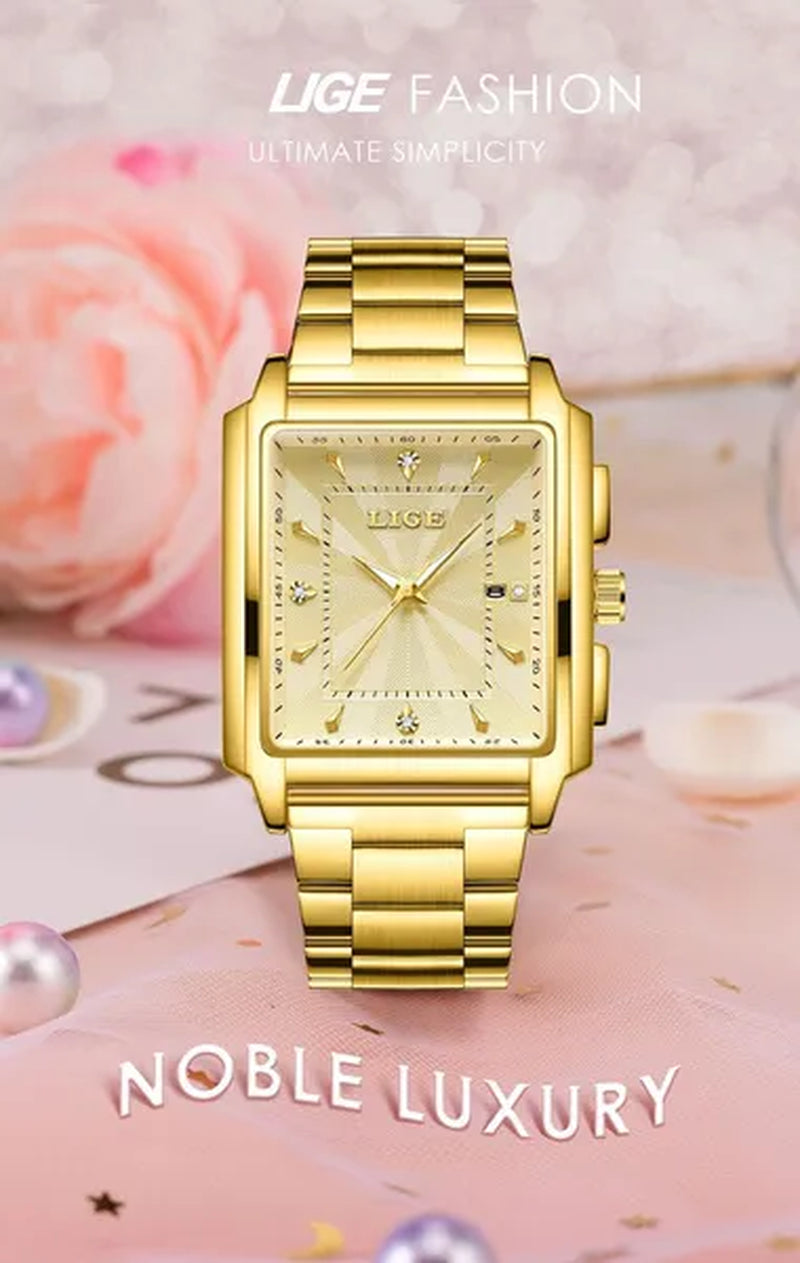 LIGE Fashion Waterproof Watch for Women Top Brand Luxury Women Watch Casual Sport Date Women'S Quartz Wristwatches Montre Femme