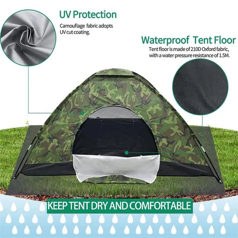 Fishing / Camping 2 Man Waterproof Two Person Dome Tent Camo - Camouflage