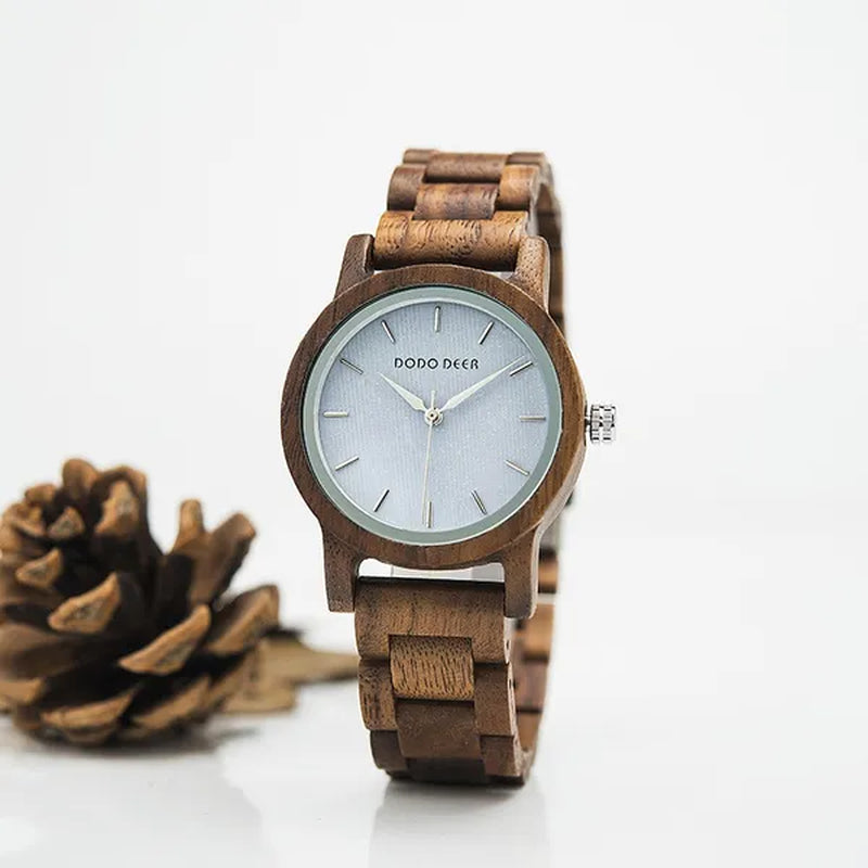 DODO DEER New Design Wood Watch for Women Simple Retro Roman Numerals Dial Rosewood Quartz Watch Anniversary Gift Exquisite Wooden Box Dropshipping