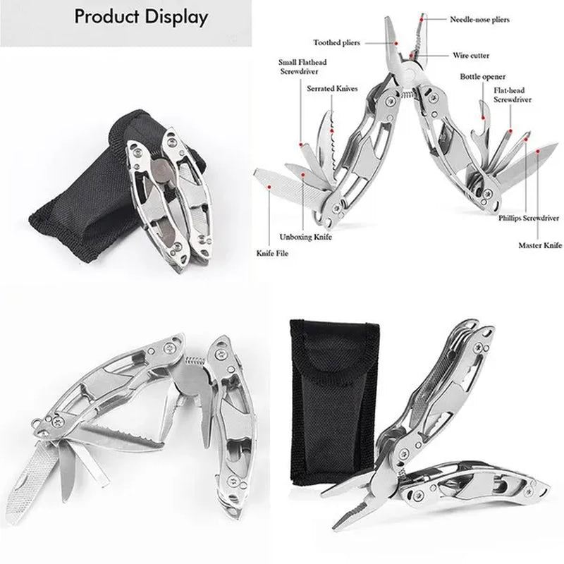Multifunctional Pliers Portable Purpose Folding Pliers Repair Tools Outdoor Survival Equipment Camping Gear Accessories Hunting Survival Rescue Pliers Heavy Duty Wire Pliers Diagonal Pliers Hand Tools EDC Gadgets Hiking Camping Gear Tools