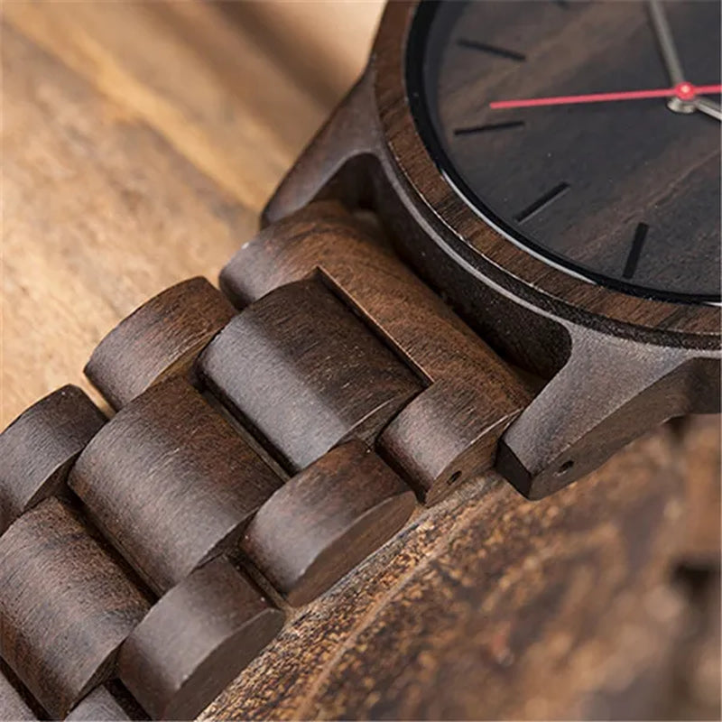 DODO DEER Natural Wood Male Quartz Classic Retro Watch Men'S Ebony Watch Designer Watch Drop Shipping