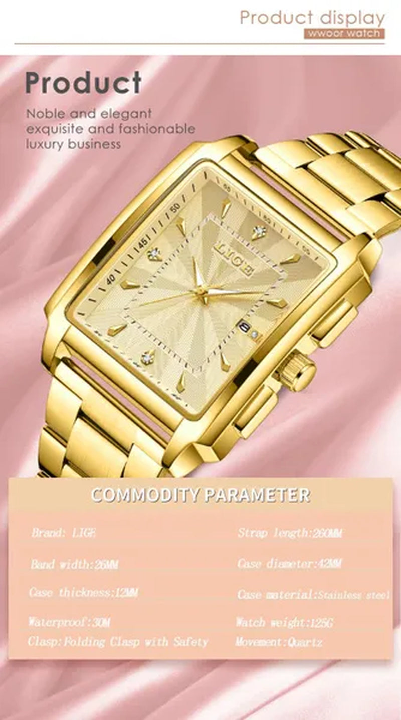 LIGE Fashion Waterproof Watch for Women Top Brand Luxury Women Watch Casual Sport Date Women'S Quartz Wristwatches Montre Femme