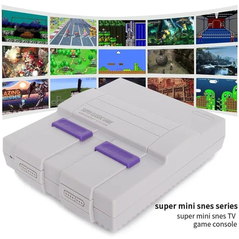 SUPER MINI SNES NES Retro Classic HD Video Game Console TV Game Player Built-In 821 Games with Dual Gamepads Gifts for Kids