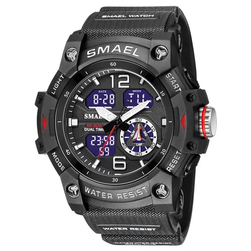 SMAEL Transparent Shell Design Led Digital Watches Fashion Waterproof Sports Watch Dual Display Stopwatches Student