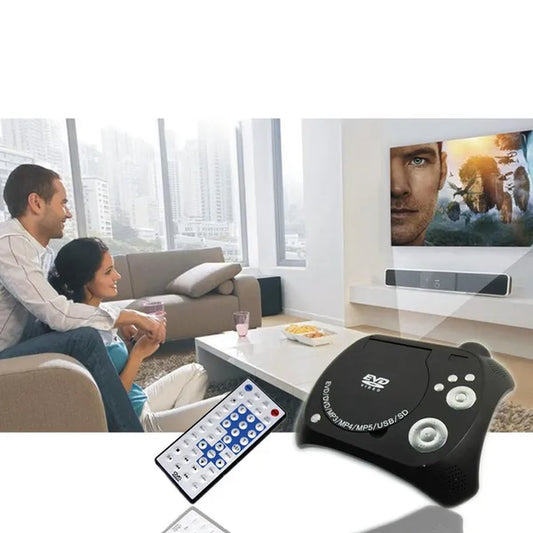 New Black Video KSD-368 Home Theater Portable DVD LCD Projector TV Game Audio