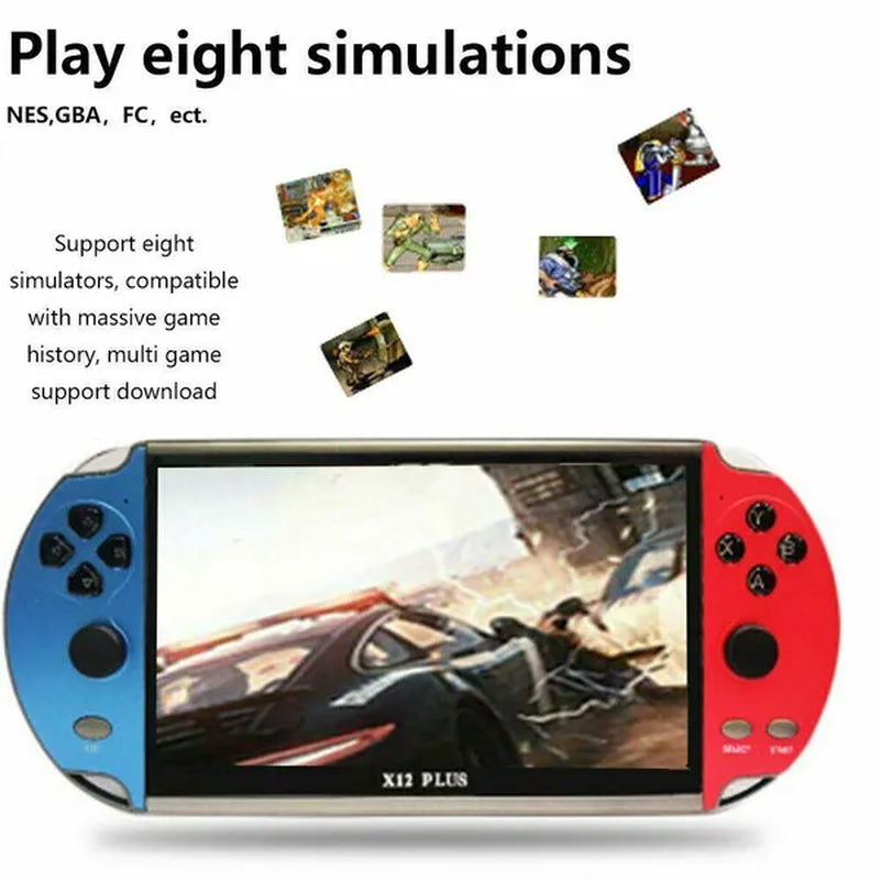 Game Consoles - X12 plus 7" 16GB - X7 plus 5.1" 8GB - Retro Handheld Portable 10000 Games Video Console
