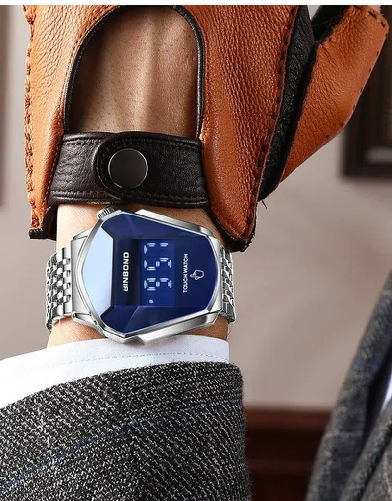2022 Fashion Touch Screen LED Sport Brand Watch New Design 3D Glass Men Gold Wrist Digital Watches Man Clock Casual Wristwatch