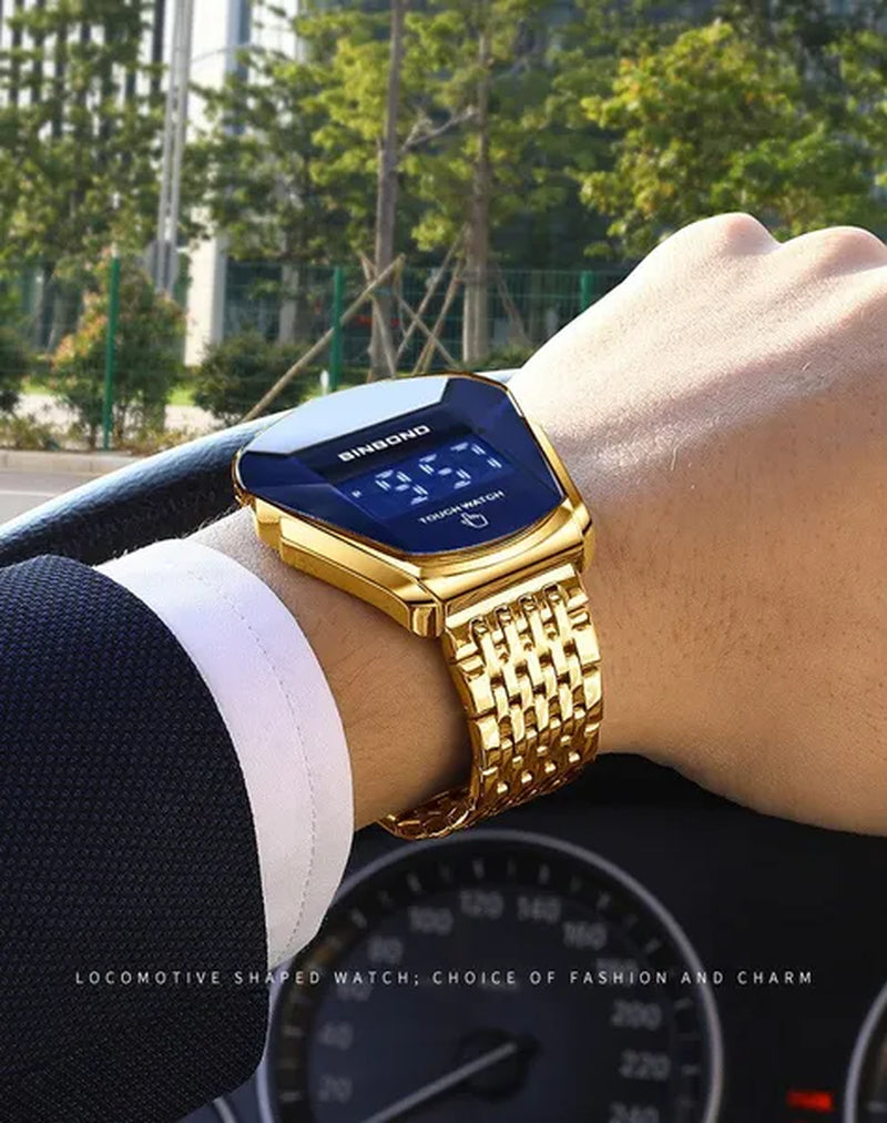 2022 Fashion Touch Screen LED Sport Brand Watch New Design 3D Glass Men Gold Wrist Digital Watches Man Clock Casual Wristwatch