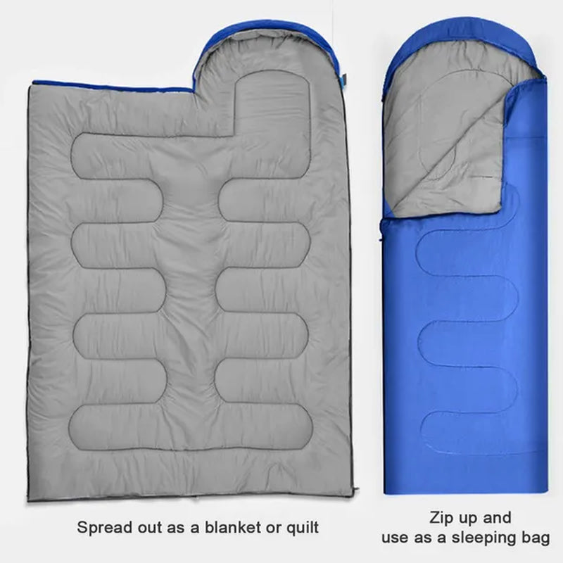 4 Season Camping Envelope Sleeping Bag Waterproof Ultralight Outdoor Hiking