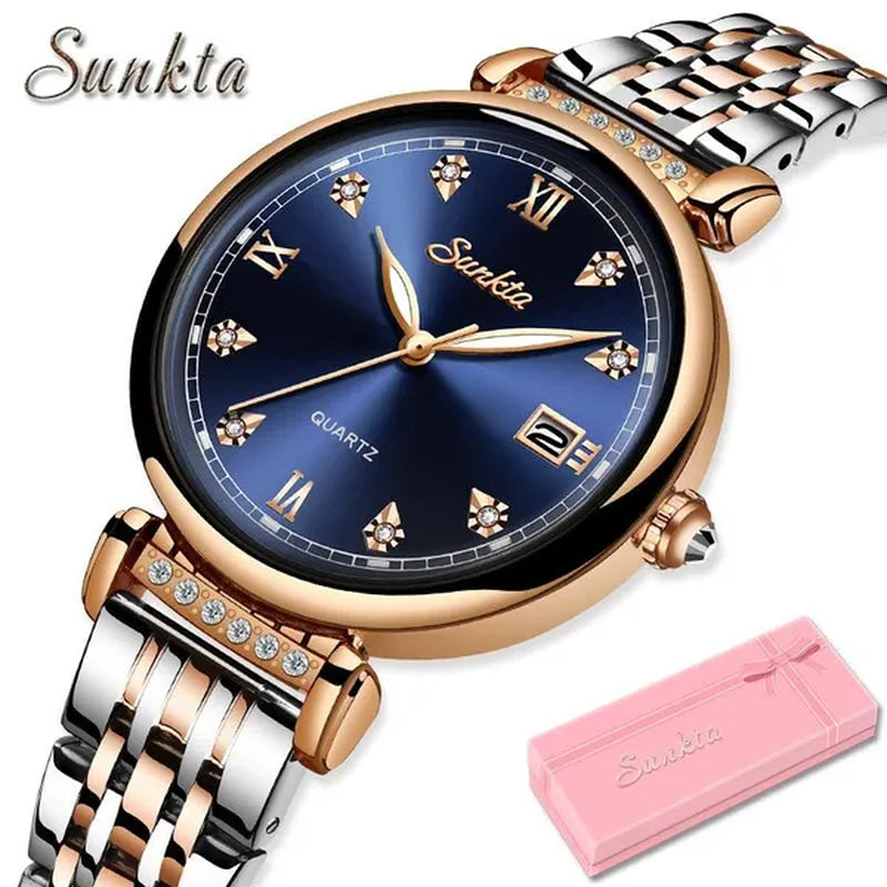 New Women Watch Top Luxury Brand Creative Design Steel Women'S Wrist Watches Female Clock Relogio Feminino