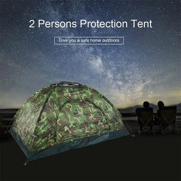 2 Person Camping Dome Tent Waterproof Outdoor Tent with Top Rainfly Easy Set Up
