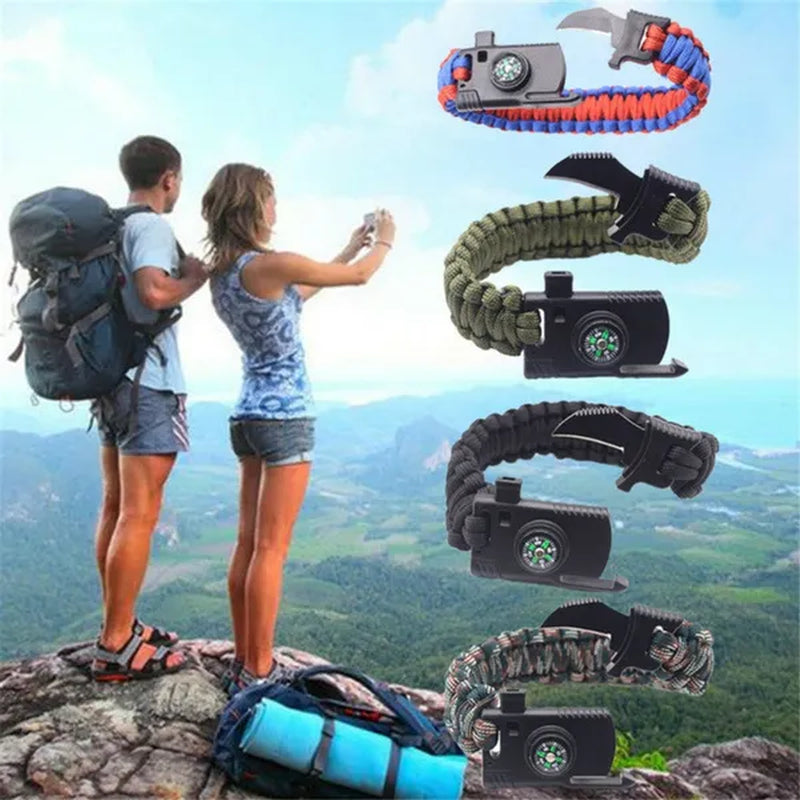 Outdoor Multi Tools Survival Emergency Bracelet with Tool Camping Survival Multi - Functional Hand Rope Umbrella Rope