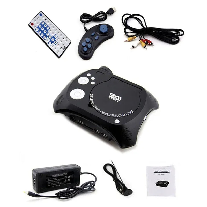 New Black Video KSD-368 Home Theater Portable DVD LCD Projector TV Game Audio