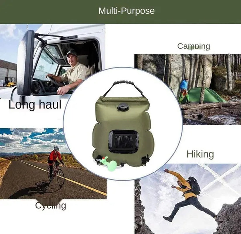 20L Outdoor Camping Shower Water Bag Solar Heating Portable Shower Camping Hiking Climbing Bath Equipment Ducha Portatil Camping