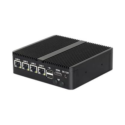 Fanless Mini PC J6412 DDR4 M.2 Nvme SSD 4X 2.5Gbe LAN RS232 RS485 DB9 6X USB Wifi 3G 4G LTE Pfsense