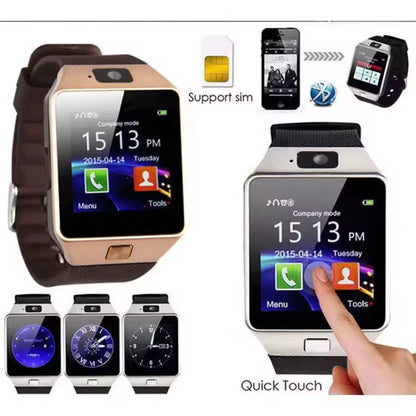 New Arrive Touch Screen Dz09 Camera Heart Rate Monitor Smartwatch Dz09 Digital Smart Watch with Sim Card Slot for Android