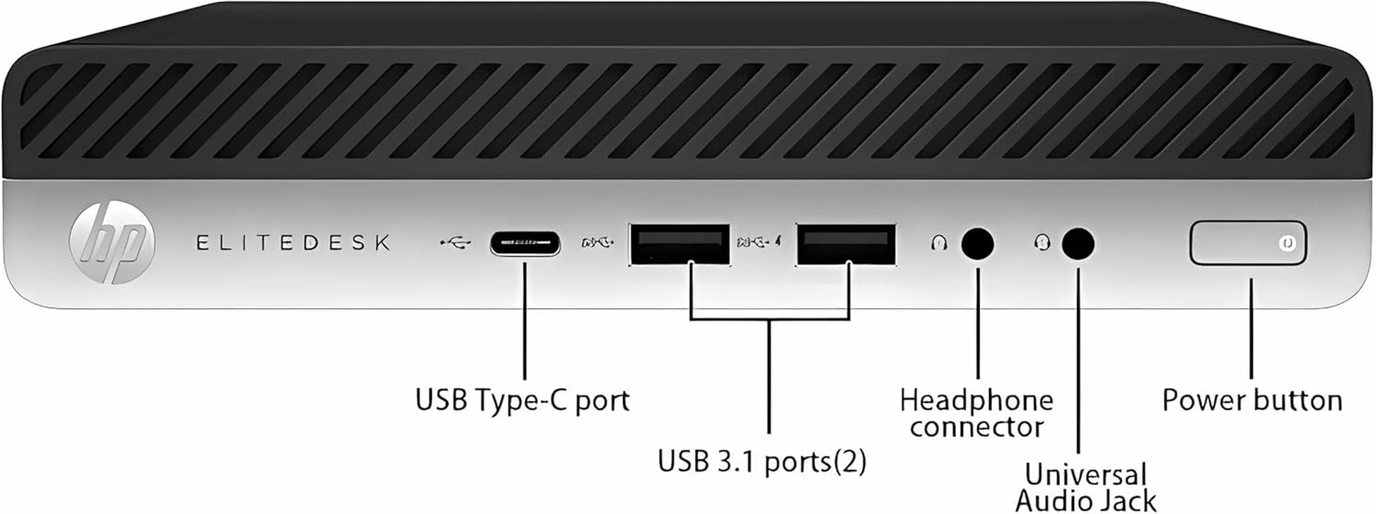 HP Elitedesk 800 G3 Mini Desktop Computer, Intel Quad-Core I5-6500T, 16GB DDR4 RAM, 256GB SSD, Keyboard&Mouse, VGA, DP, Windows 10 Pro (Renewed)