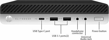 HP Elitedesk 800 G3 Mini Desktop Computer, Intel Quad-Core I5-6500T, 16GB DDR4 RAM, 256GB SSD, Keyboard&Mouse, VGA, DP, Windows 10 Pro (Renewed)