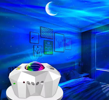 Star Projector 3 in 1 Galaxy Night Light Projector Wireless Music Speaker Aurora/Moon/Starry for Kids Baby Teen Adults