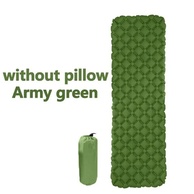 Waterproof Portable Camping Sleeping Pad - Ultralight Compact Inflating Pads, Portable Camping Mat Suit for Outdoor Hiking, Backpacking, Hammock and Travel - Air Cell Design with Folding Carry Bags Accessories，Inflatable Bag Optional(With/Without Pillow)