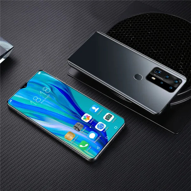 P40Plus Smart Phones， with 12GB+512GB Ultra-Thin Smartphone with Face/Fingerprint Lock Dual SIM Cards Phone MASK