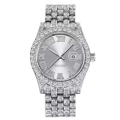 Custom Wholesale Moissanite Diamond Women Watch Brand for Mens Bling Watches Luxury Watch