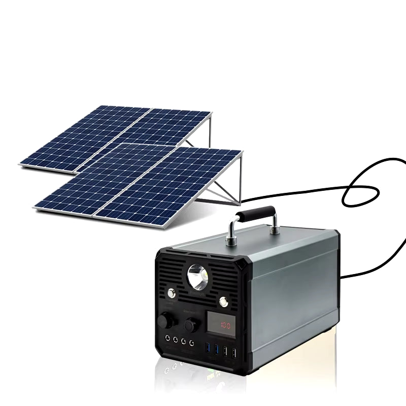 1000W Power Supply Portable Solar Generator 12V 40Ah 480Wh Charging Camping 220V Portable Power Station