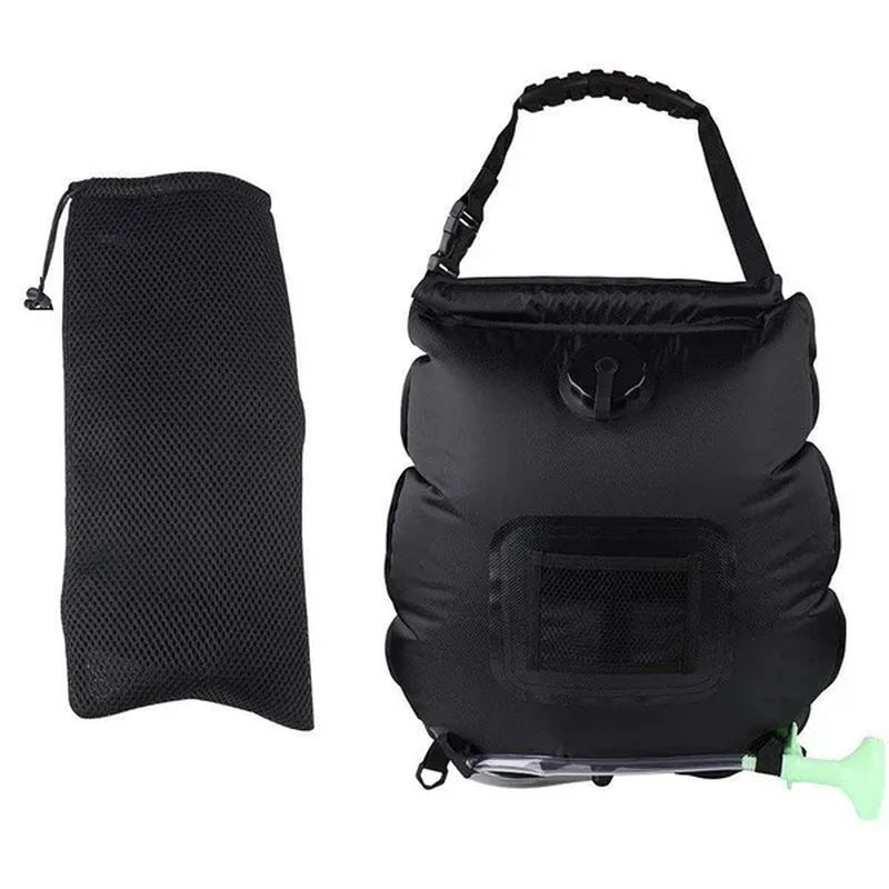 Solar Portable Shower Bag, 5 Gal/20L Solar Heating Camping Shower Bag with Removable Hose&On-Off Switchable Shower Head, Compact Camping Shower for Camping, Hiking, Traveling, Beach Swimming