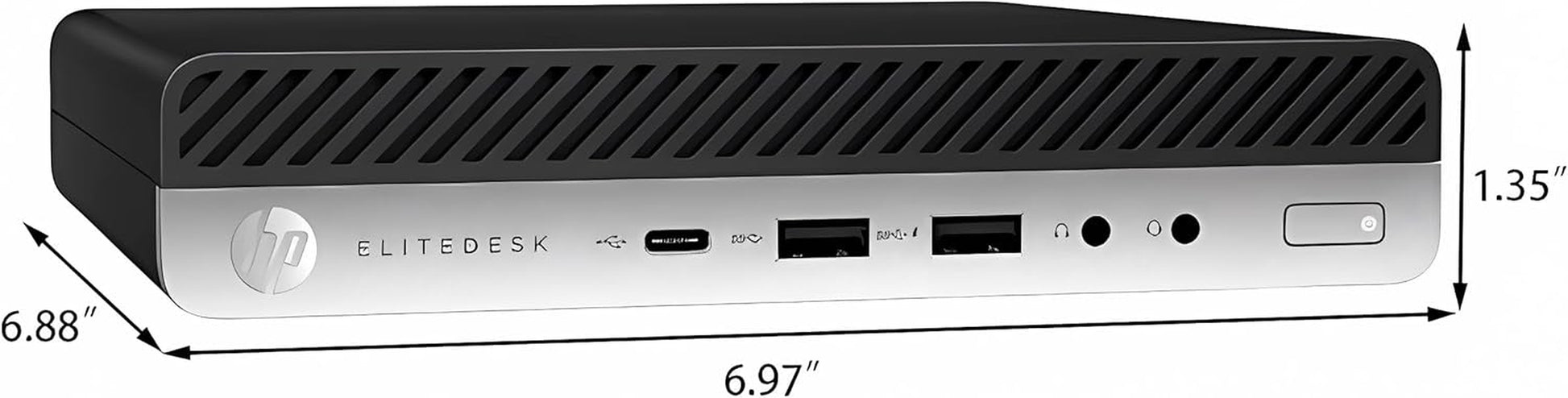 HP Elitedesk 800 G3 Mini Desktop Computer, Intel Quad-Core I5-6500T, 16GB DDR4 RAM, 256GB SSD, Keyboard&Mouse, VGA, DP, Windows 10 Pro (Renewed)