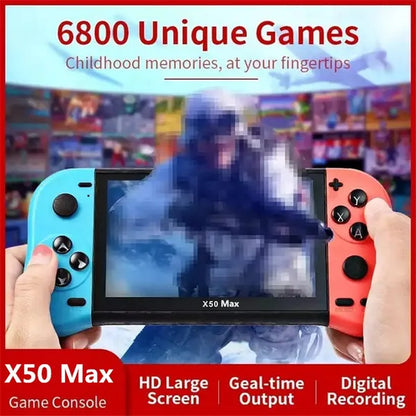 Newest X50/X50Max 5.1 Inch 16/9 HD Screen Game Console 2.4G Wireless Double Game Console for MAME CPS1 NES GBA GBC BIN GB SFC