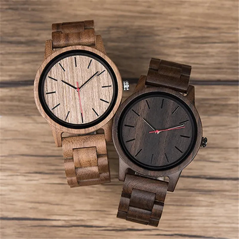 DODO DEER Natural Wood Male Quartz Classic Retro Watch Men'S Ebony Watch Designer Watch Drop Shipping