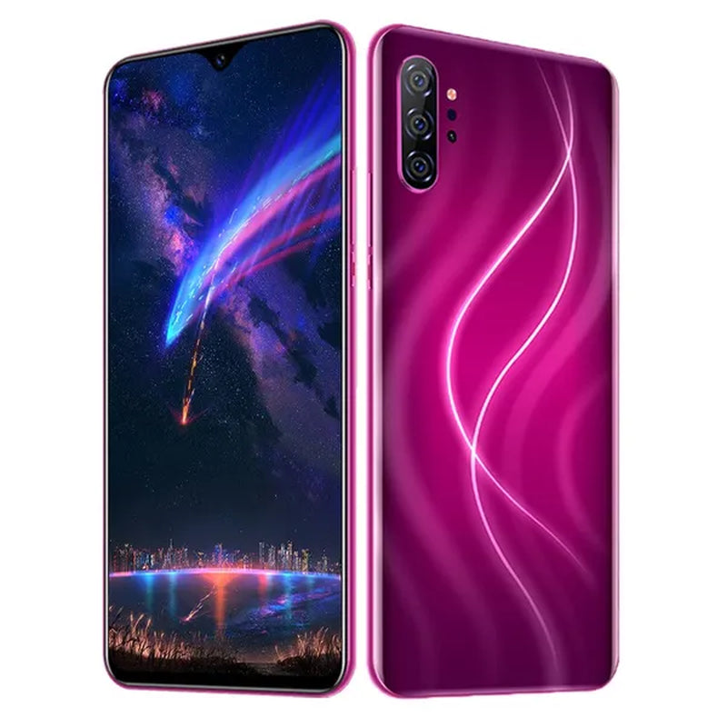 Note20 Pro 6.7 Inch 2.5D Curved Glass Screen Smartphone Face/Fingerprint Support 5G Wifi Android 9.0 1.5Ghz Dual SIM Cards Dual Rear 13MP 24MP HD Camera Bluetooth GPS Network 3G/4G/5G Smart Phones MASK