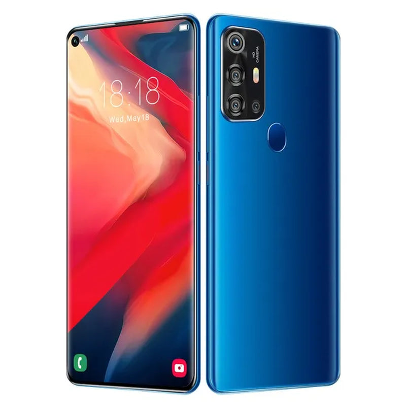 New V19Pro 7.2 Inch Full Screen FHD Smartphone 12GB+512GB Face Unlock 4G 5G Android10.0 Dual SIM Cards Support T Card Dual Rear 18MP+48MP HD Camera Bluetooth GPS Navigation Hi-Fi Sound Quality Smart Phones