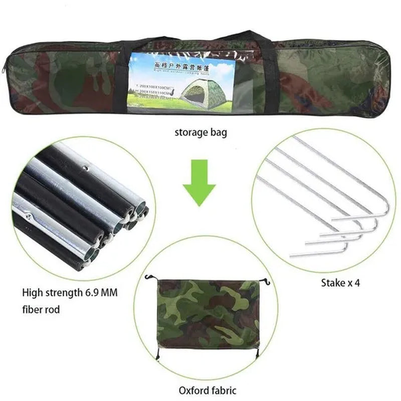 2 Person Camping Dome Tent Waterproof Outdoor Tent with Top Rainfly Easy Set Up