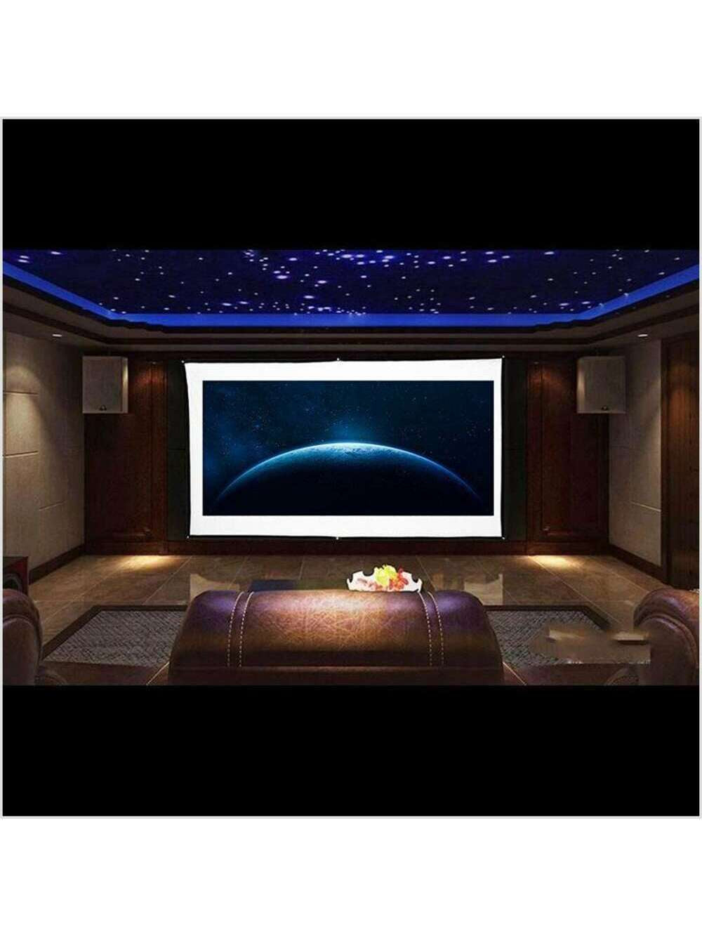 120" Projector Screen Foldable Home Theater In/Outdoor Movie Projection 16:9/4:3