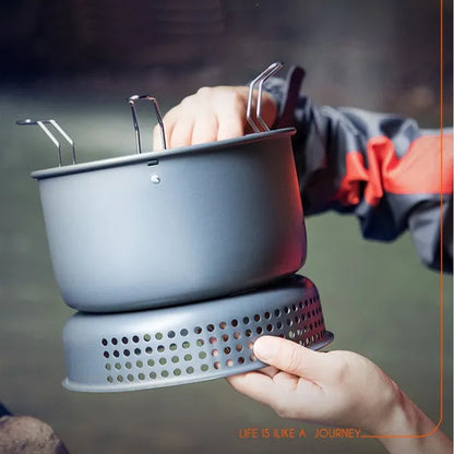 Bulin Outdoor Picnic Hiking Camping Equipment Multipurpose Alcohol Gas Stove Pot Set