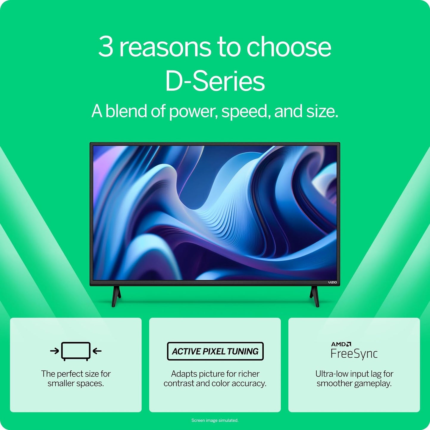 24-Inch D-Series Full HD 1080P Smart TV with Apple Airplay and Chromecast Built-In, Alexa Compatibility, D24F-J09, 2022 Model