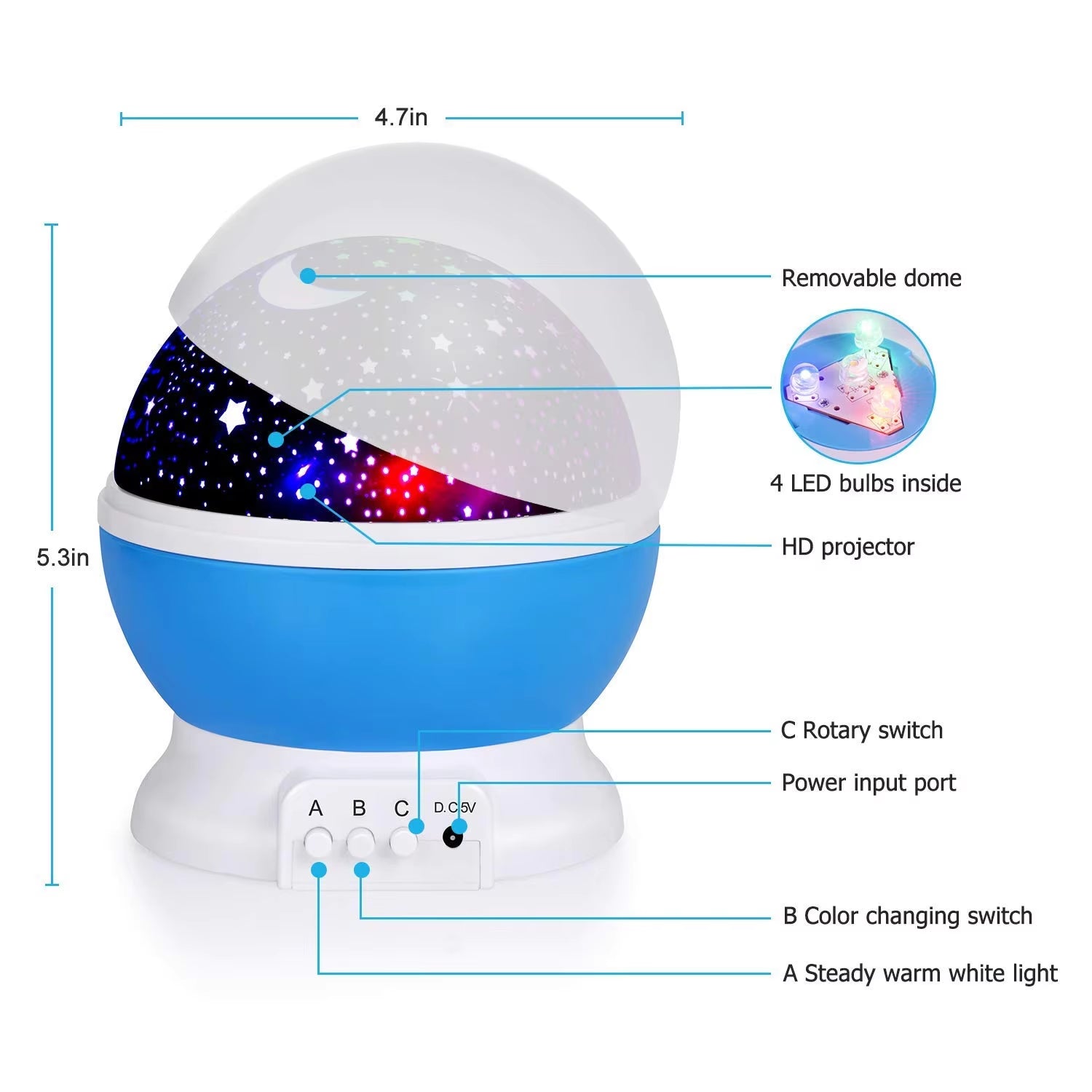 Galaxy Projector Children'S Lamp Atmosphere Starry Projector Night Light for Kids