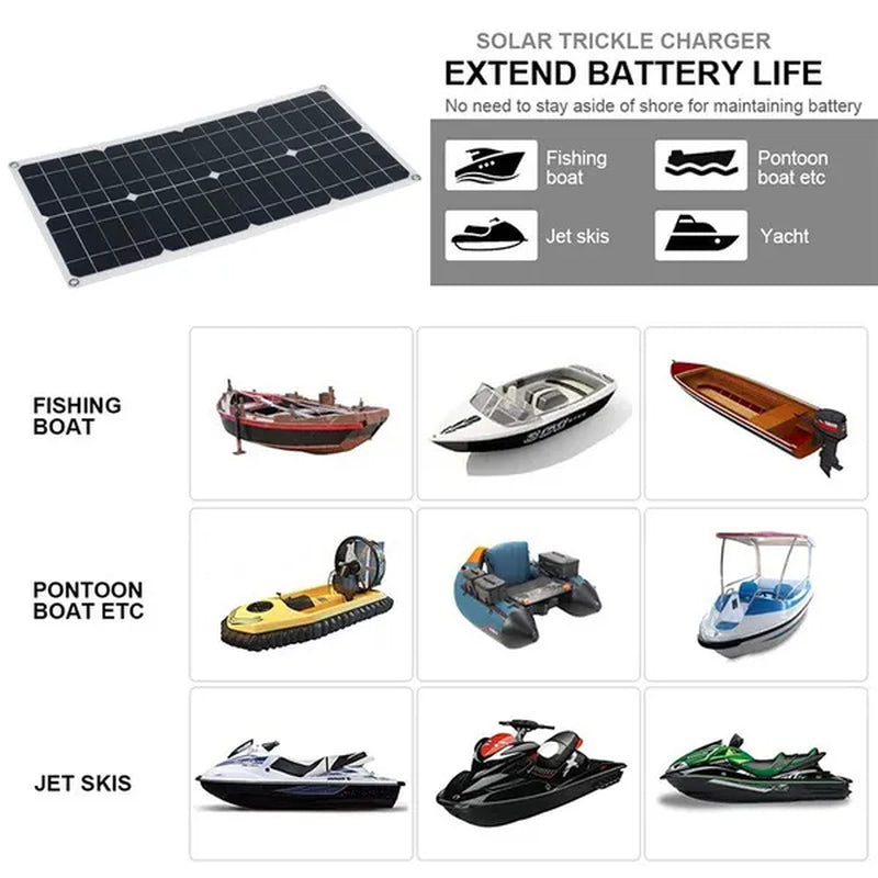 Solar Power System Solar Panel Kit Battery Charger 10/20A Solar Charge Controller Home Grid Camping Phone PWM