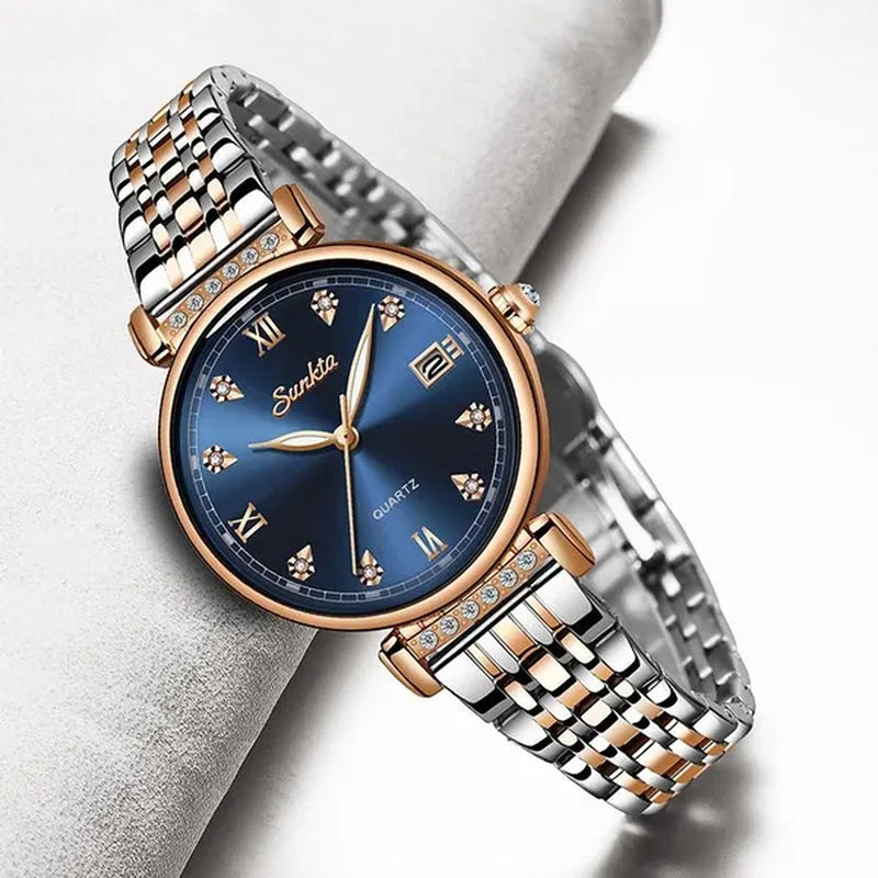 New Women Watch Top Luxury Brand Creative Design Steel Women'S Wrist Watches Female Clock Relogio Feminino