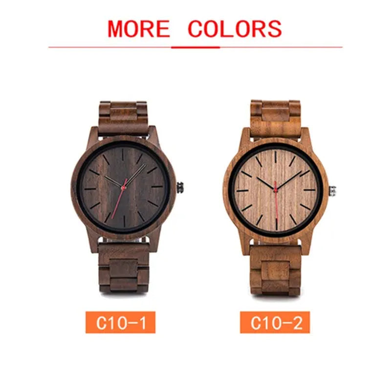 DODO DEER Natural Wood Male Quartz Classic Retro Watch Men'S Ebony Watch Designer Watch Drop Shipping