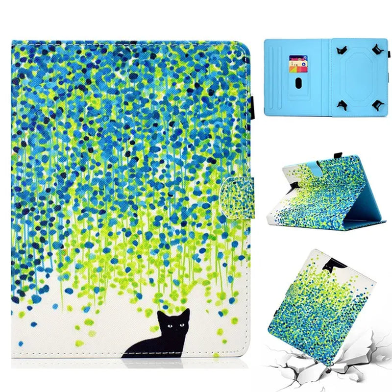 Universal Case for 7 Inch 8 Inch 10 Inch Tablet PC Case Folio Cover Protective Stand for Touchscreen Tablet Including ASUS, Acer, Lenovo, RCA, Toshiba, Visual Land, Nuvision, Hauwei, Digiland (Thousand Cats) Universal Case for 7/8/10 Inch Tablet PC