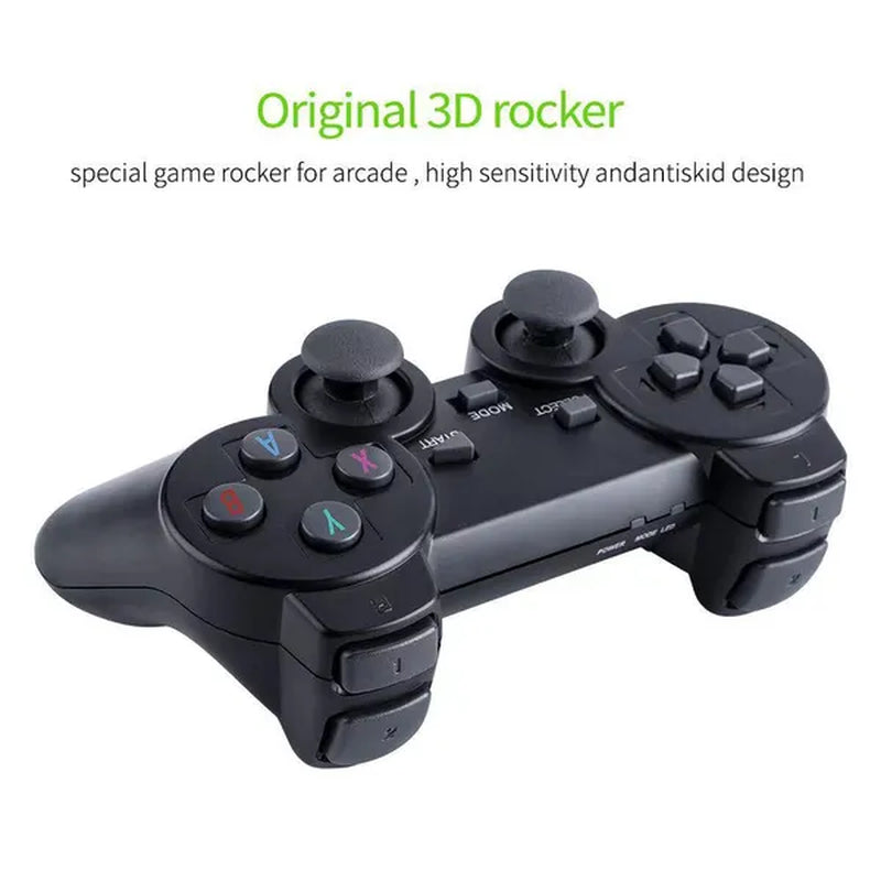 Video Game Console 64G Built-In 10000 Games Retro Handheld Game Console with Wireless Controller Video Games Stick for PS1/GBA