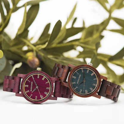DODO DEER New Design Wood Watch for Women Simple Retro Roman Numerals Dial Rosewood Quartz Watch Anniversary Gift Exquisite Wooden Box Dropshipping